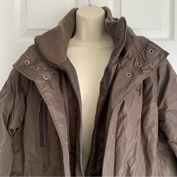 Brown Puffer Long Coat - Picture 7 of 8